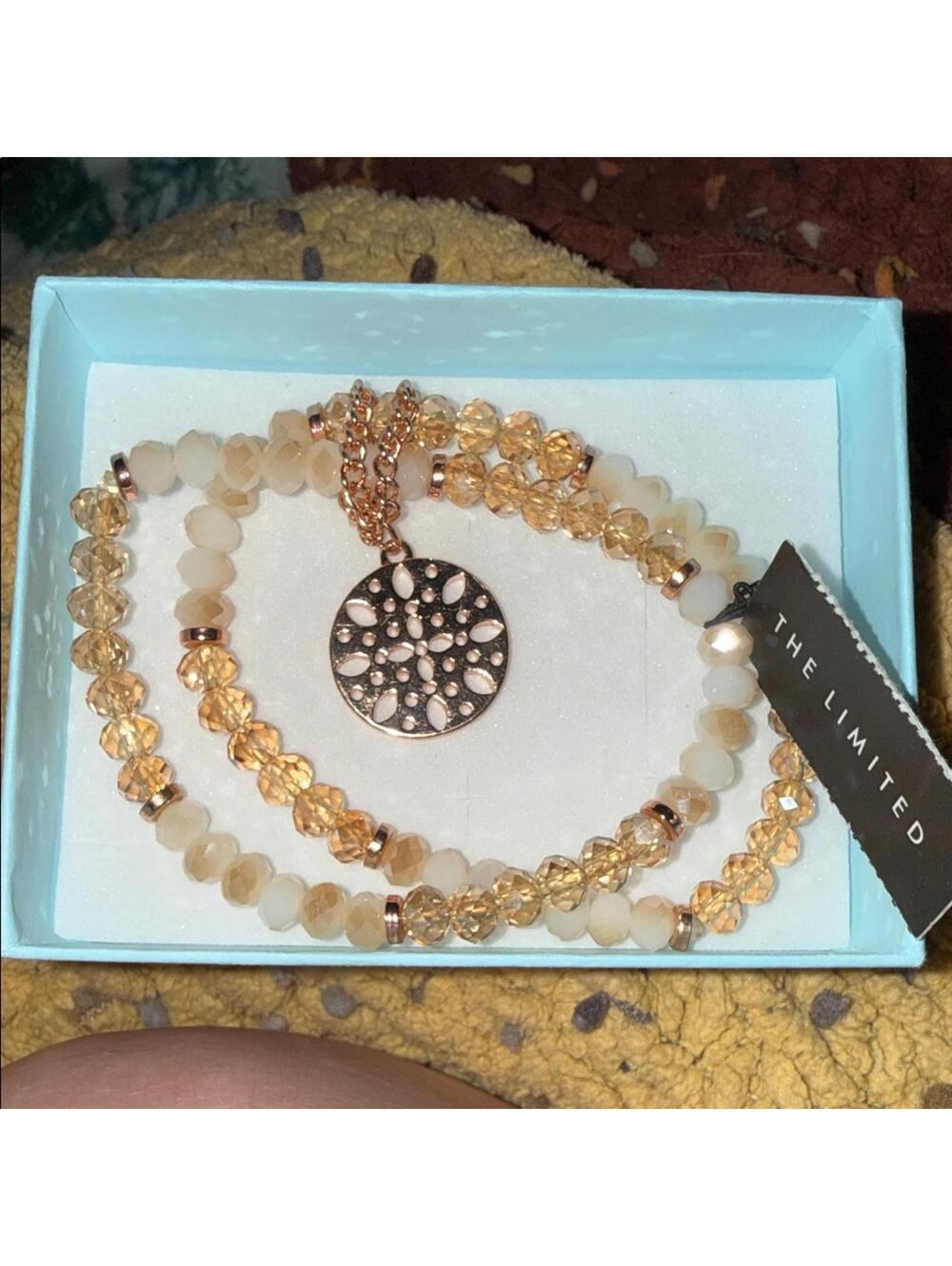 The Limited Gold and White Crystal Bracelet